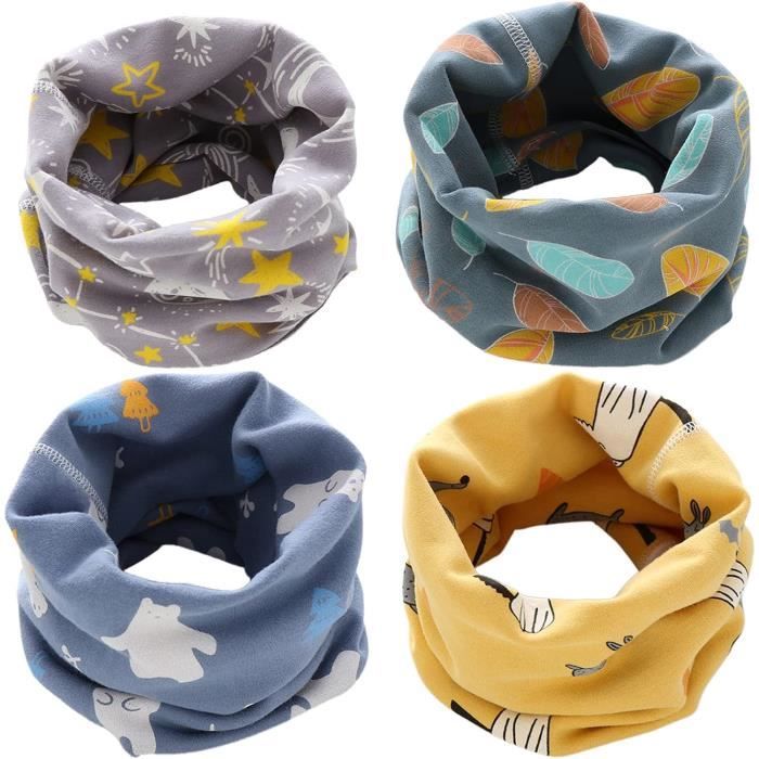 4 Pièces Tour De Cou Enfant Cache-Cou Coton Écharpe Snood Fille Garcon  Foulard Enfant Chaud À L'Épreuve Du Vent Printemps Au[u574] - Cdiscount  Prêt-à-Porter