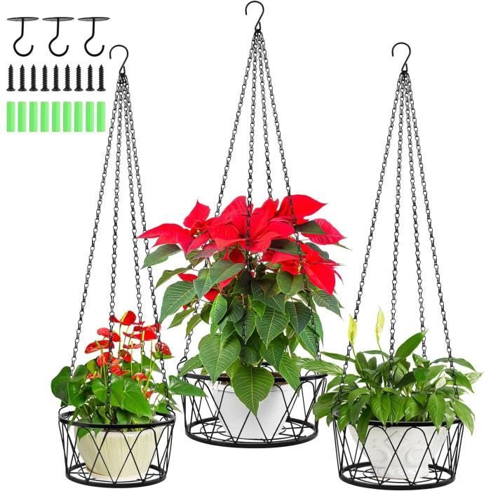 Lot de 6 cintres uniques en macramé pour plantes - Solution