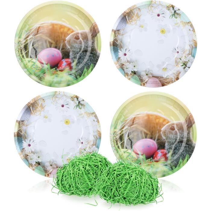 Papier Cadeau Paques Herbe De Pâques En Papier Déchiqueté Brun - 300g - Remplissage Décoration Paniers De Pâques, Emballage Cadeau Papier Déchiqueté Pâques