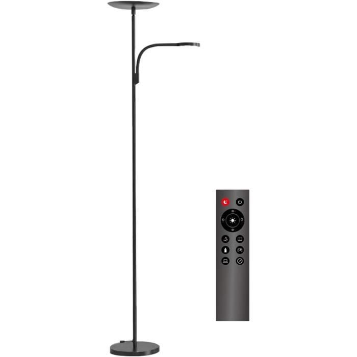 Lampadaire LED HaloOptronics 10W (équiv. 100W) - Télécommande - Multi-positions - NEUF