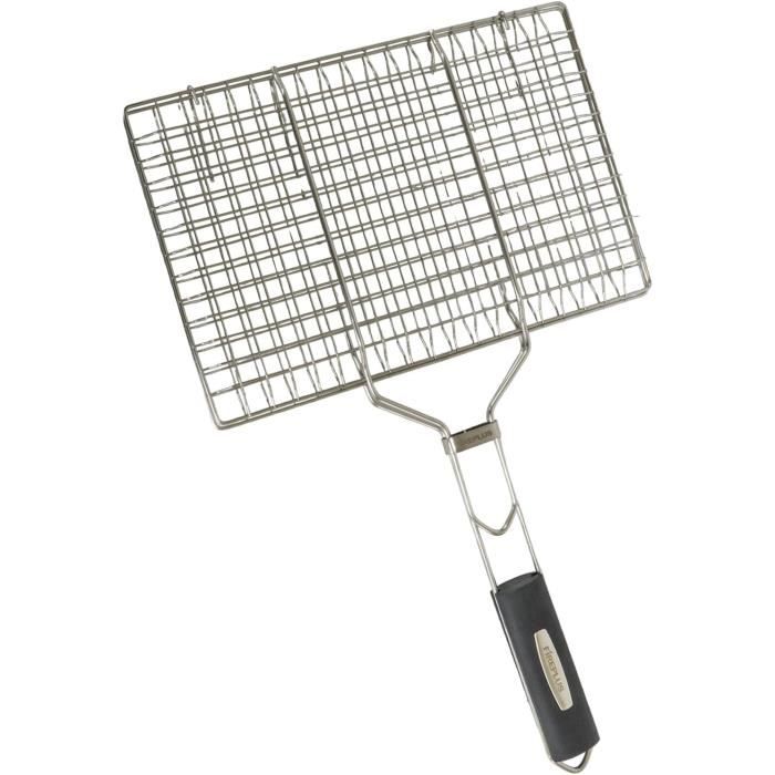 Pince à Grille Barbecue Métal Robuste - Poignée Amovible, Pour Manipulation Sécurisée Des Grilles Chaudes