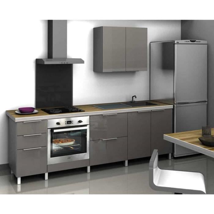 cuisine type 3 240cm blanc cuisine complete cdiscount maison