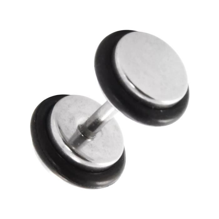 piercing faux ecarteur plug tunnel clous boucles d’oreille acier316l//acrylique