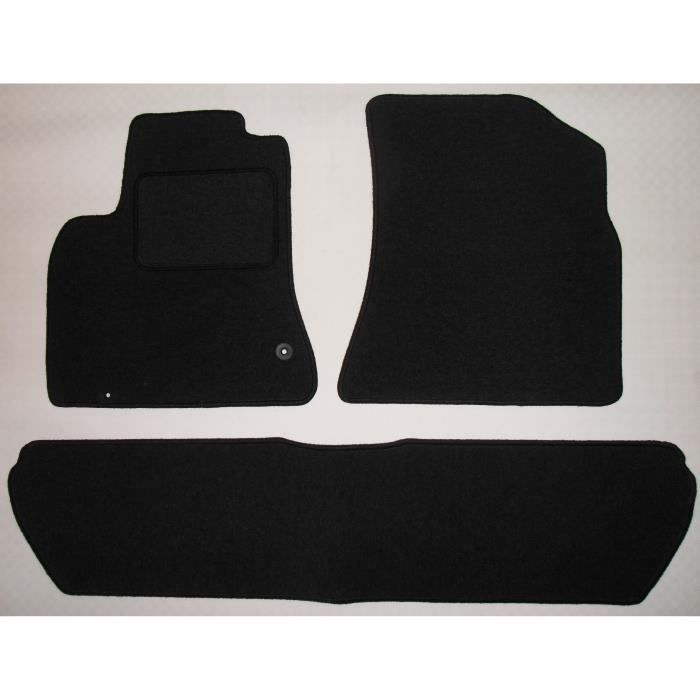 Tapis de sol pour Peugeot Partner Van 2008-2018 Van 2 pi/èces sur mesure antid/érapant avec talonnette en PVC
