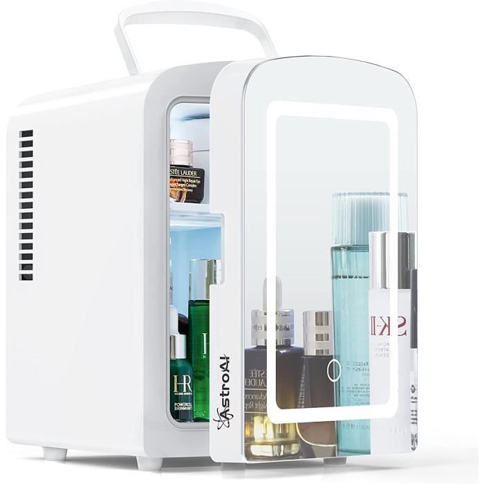 Mini Frigo de Chambre, Skincare Fridge, Mini Réfrigérateur Comestique  Portable AC-DC, Avec Miroir à Maquillage LED, Fonction A166 - Achat / Vente  mini-bar – mini frigo Mini Frigo de Chambre, Skincare Fridge