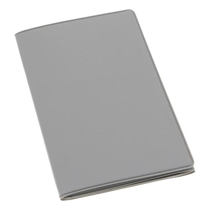 noir Etui PVC gomme pour carte grise 133x264 mm