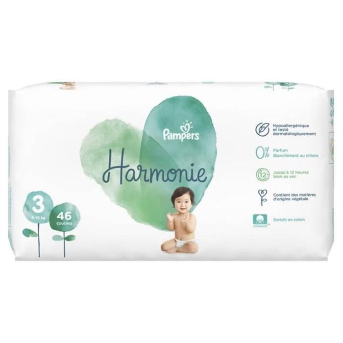 Pampers Couches Harmonie Taille 3 6 10kg X46 Lot De 2 Soit 92 Couches Achat Vente Couche 3701018073792 Soldes Sur Cdiscount Des Le 20 Janvier Cdiscount