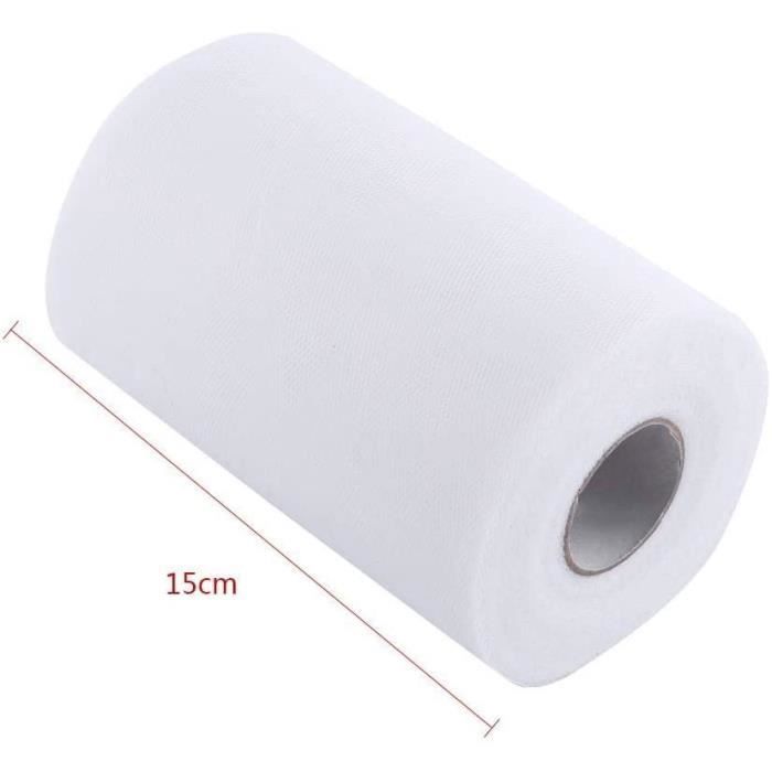Rouleau De Tulle Blanc 30cm X 92m – Tissu Décoratif Pour Mariage, Fêtes, DIY