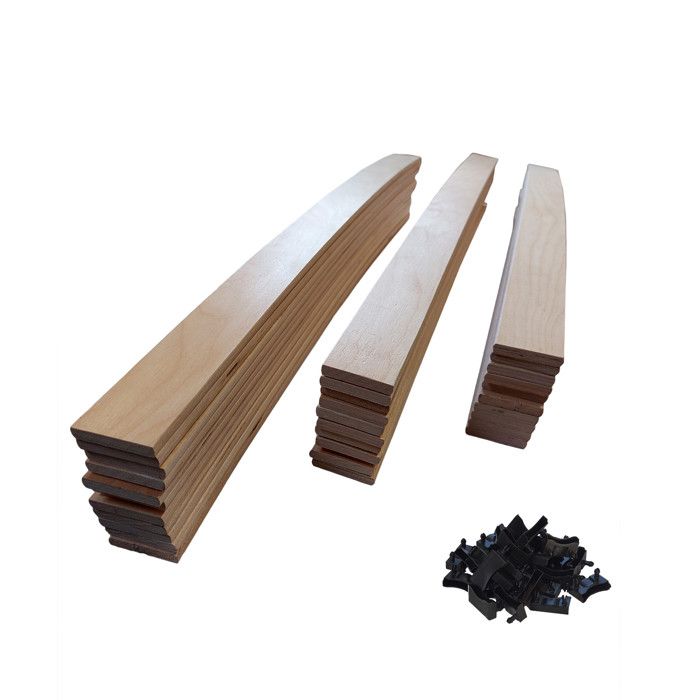 30 lattes + 60 embouts - 780x48x8 mm - lit 160 - pour sommier / bz / clic clac 30 lattes + 60 embouts - 780x48x8 mm - lit 160 - pour sommier / bz / clic clac