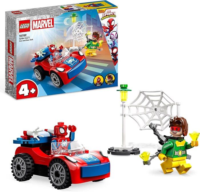 LEGO 10789 Marvel La Voiture de Spider-Man et Docteur Octopus, Jouet de Construction Spidey et Ses Amis Extraordinaires