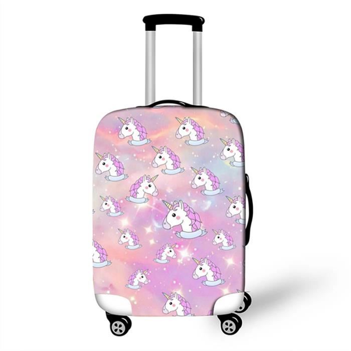G Cache-bagages - XL - Housse de bagage en forme de licorne 18 32 pouces, Jolie housse de protection élastiqu