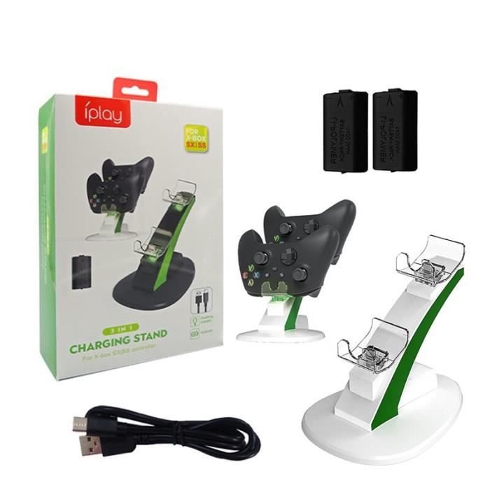 Support de Charge RGB avec Ventilateur de Refroidissement pour Xbox Series X  Console & Manette, Station de Chargeur & Refroidisseur Accessoires avec 15  Lumières RGB & 2 x 1400mAh Batterie Rechargeable 