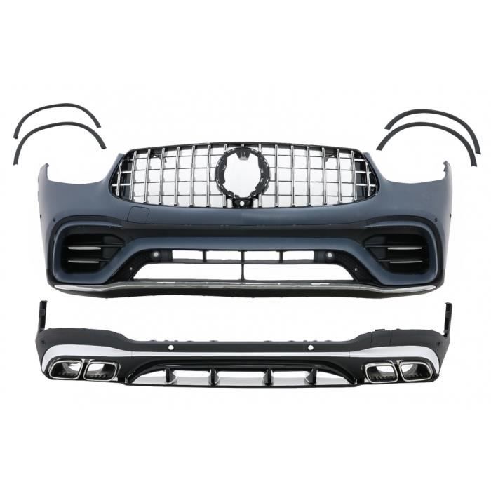 Couvercles D'échappement En Acier Inoxydable Pour Mercedes GLC/GLE/GLS - Noir, 4 Sorties, Modèle 2020