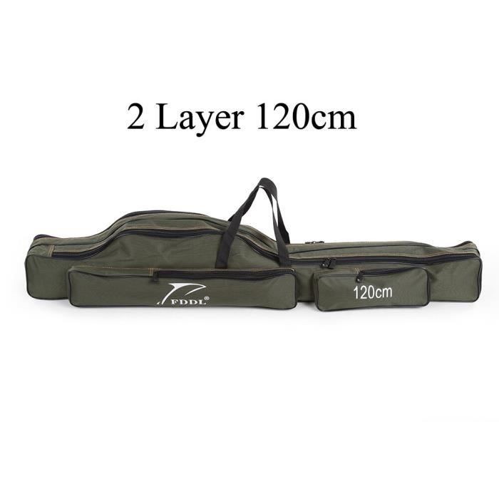 Sac De Pêche Pliable 160 Cm - Transport Canne à Pêche & Matériel, Camouflage Robuste