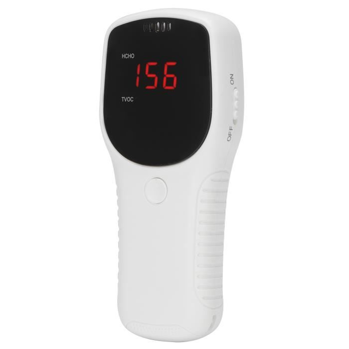 Jadeshay Moniteur Qualité Air Intérieur Rechargeable – Détecteur HCHO, TVOC, PM2.5/PM10 Avec Écran Couleur 2.8"