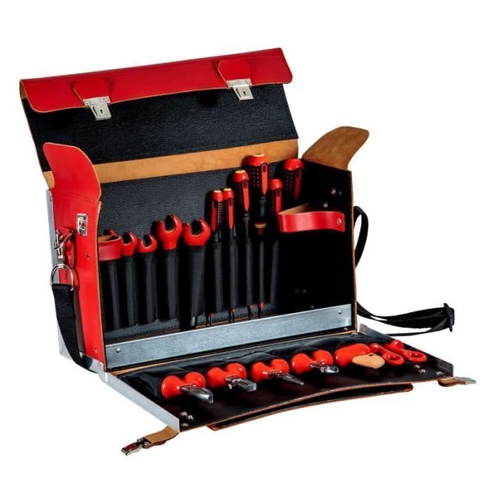 Jeu d'outils isolés dans mallette en cuir (19 pcs) - BAHCO 3045V-2