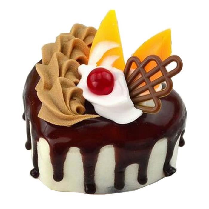 Ensemble De 2 Gateau Artificiel Gateau Gateau Modele Realiste Coeur De Cafe Cdiscount Maison