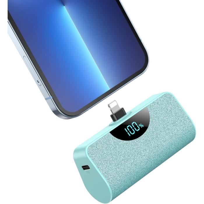 Batterie Externe 5200Mah Mini 18W Pd Power Bank Charge Rapide Chargeur  Portable Avec Affichage Lcd Compatible Avec Iphone 14[u158] - Cdiscount  Téléphonie