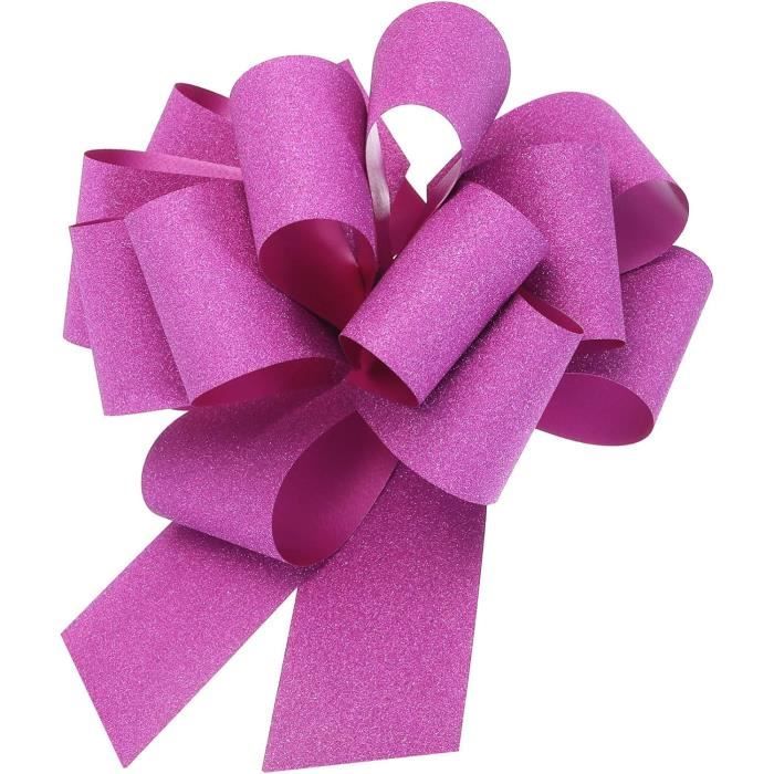 Nœuds à Tirer Pour Emballage Cadeaux - Lot De 6 - Rose Lotus - Pour Mariage, Noël, Déco
