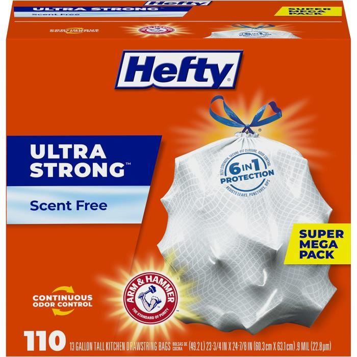 Color Scents® Lot De 40 Petits Sacs Poubelle Argentés Avec Cordon De Serrage Parfum Frais De Lin 12,7 L