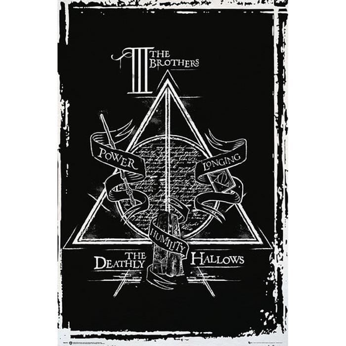Harry Potter Les Reliques De La Mort /Écharpe Noir//Blanc