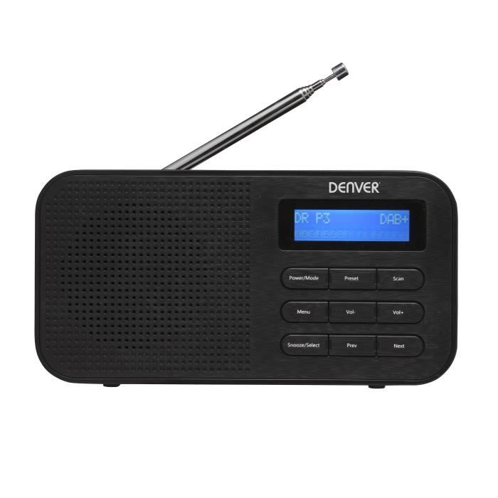 Radio Portable - Denver - DAB-42 - DAB+ - FM - 1 W - Couleur Noir/Bleu