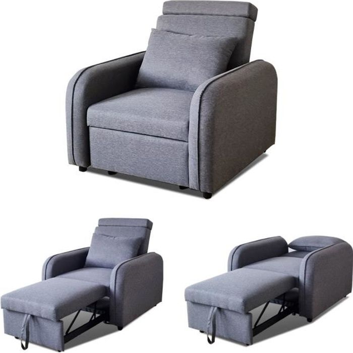 Fauteuil convertible gris - Stiig Fauteuil convertible gris - Stiig