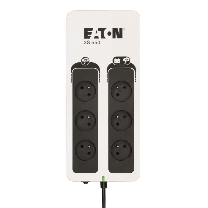 EATON Onduleur 6 Prises 2P+T 330W/550VA 230V - 3S550FR - DiscountElec