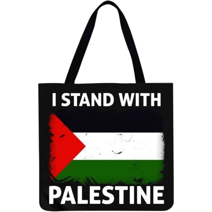 Sac Fourre-Tout En Toile Imprimé Palestine Rétro - Harajuku Style - 34 X 38 Cm