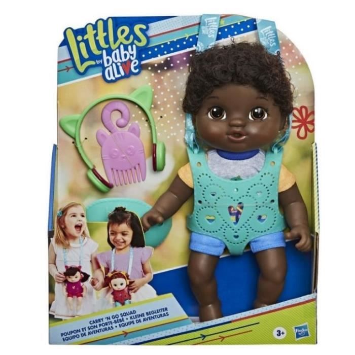 Poupon Littles By Baby A Live Avec Accessoires Et Porte Bebe Vert Cdiscount Jeux Jouets