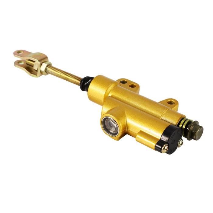 Maître Cylindre Frein Arrière Moto/Quad/ATV – Pompe Hydraulique Aluminium Doré, Installation 43-53 Mm