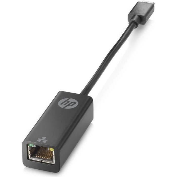 HP Adaptateur USB-C à RJ45 - Noir