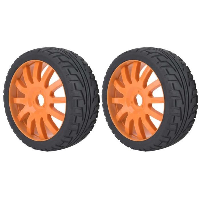 Oumefar 2 Pneus RC En Caoutchouc – Pour HS 18301 18302 18311 18312 – Échelle 1/18 – Noir