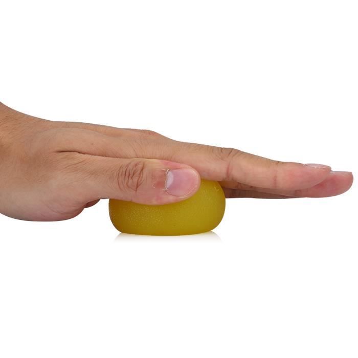 Balle antidérapante en silicone pour exercices de force des doigts ...