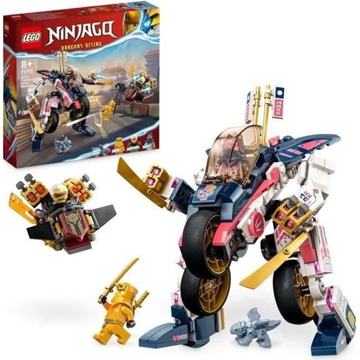 LEGO® NINJAGO 71792 Le Robot Bolide Transformable de Sora, Jouet de Ninja pour Enfants 8 Ans