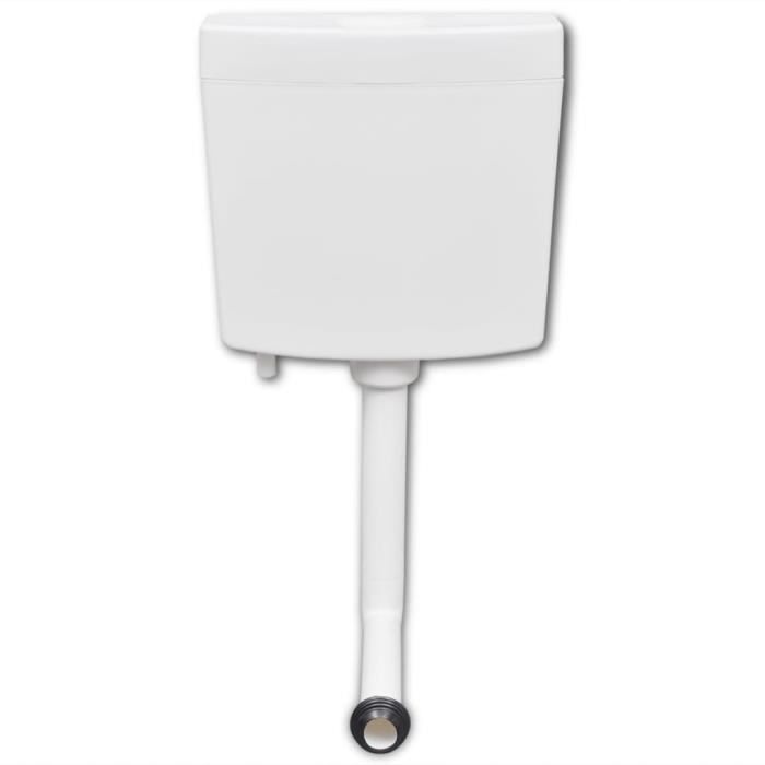 Réservoir de wc avec entrée d'eau inférieure 3-6 L blanc Mothinessto LY7765