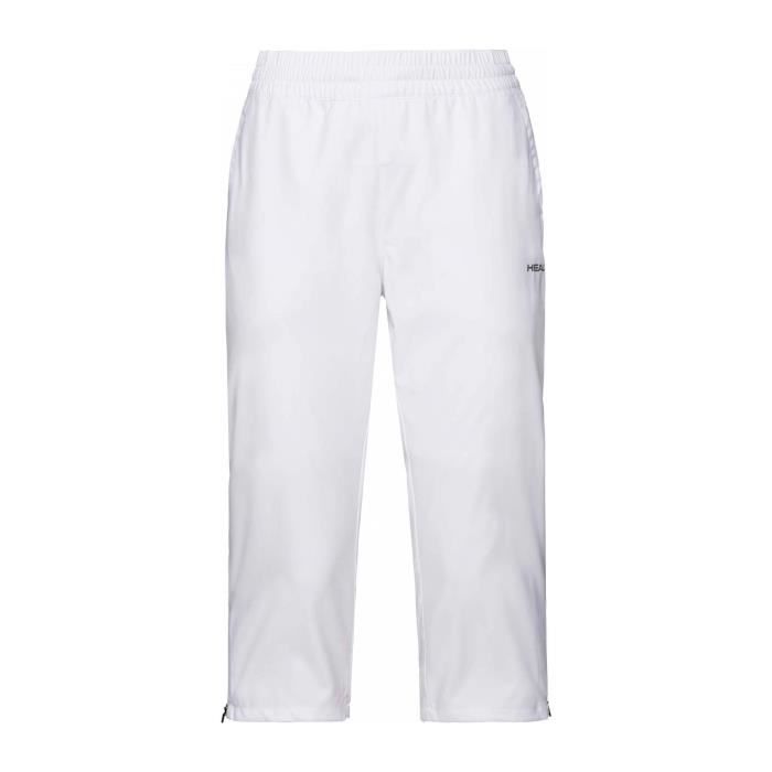 Pantalon de tennis pour femmes Head Club 3/4 blanc