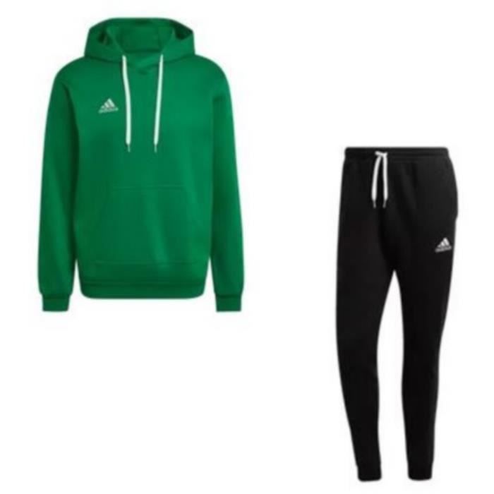 Jogging Homme Adidas - Vert - Poches zippées - Taille et chevilles  élastiquées