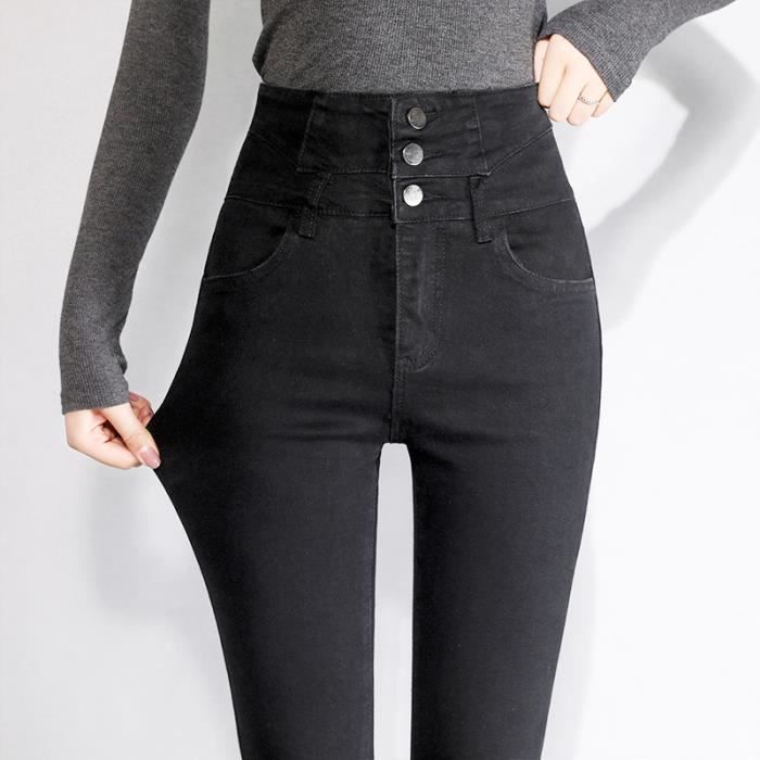 PANTALON JEAN NOIR SKINNY & STRETCH