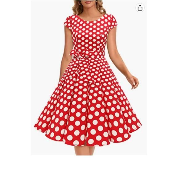 Robe a Classique Vintage 50 s 60 s Marque Modele Rouge A Pois Blanc Blanc Adulte Femme Rouge A Pois Blanc Cdiscount Pret a Porter
