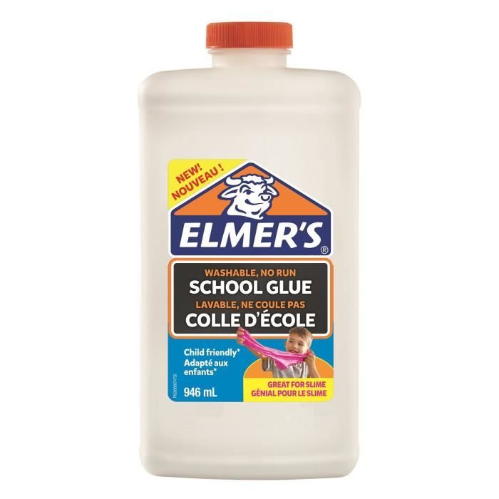 Elmer's colle liquide blanche, lavable et adaptée aux enfants, pour travaux manuels ou slime, 946 ml