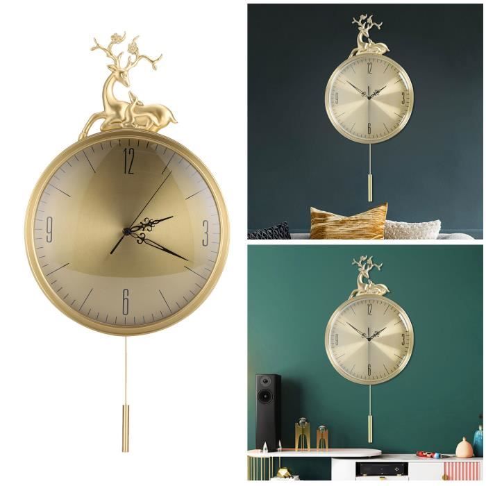 Horloge murale lumineuse en forme de lune pour décoration de chambre à coucher, horloge suspendue étanche . - Maison