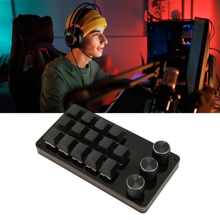 CEN Mini clavier personnalisé Jeu Mécanique Macro à une Main, Clavier ...
