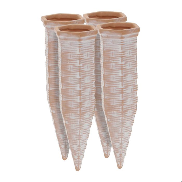Cônes Arrosage Relaxdays Terre Cuite - Lot De 4 Pour Plantes Intérieur/Extérieur