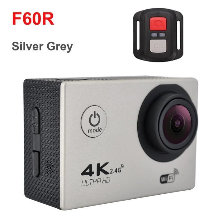 Caméra Frontale 4K 60 FPS Avec Stabilisateur EIS – Grand Angle 120°, WiFi, étanche, Pour Sport