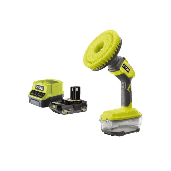 Pack RYOBI Brosse motorisée 18V One+ R18CPS 0 1 Batterie 2.0Ah 1 chargeur rapide 2.0Ah RC18120 120