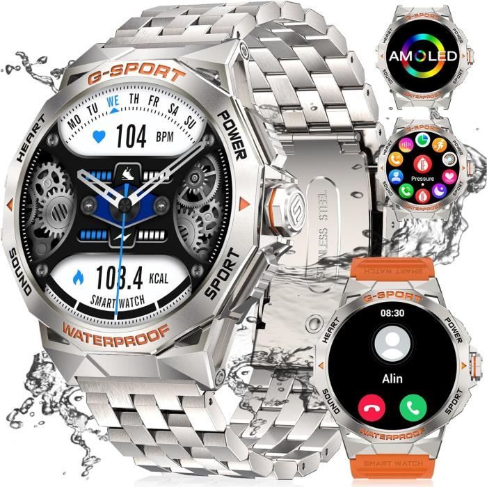 KOSPET Montre Connectée Homme Appel, 1.43'' Écran Always-on AMOLED 60