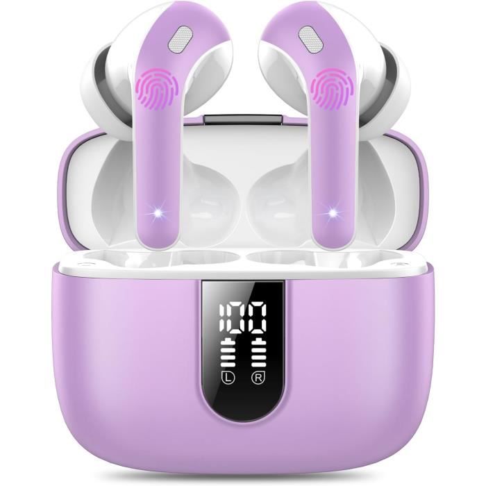 Écouteurs Bluetooth 5.3 – 50h D’autonomie, Réduction De Bruit ENC, IPX7, Contrôle Tactile, Confortables Pour Sport Et Quotidien