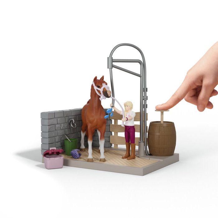 Coffret Aire de Lavage de Sofia Schleich 42792 Horse Club 26 pièces Figurine mobile & accessoires Jouet équestre dès 5 ans
