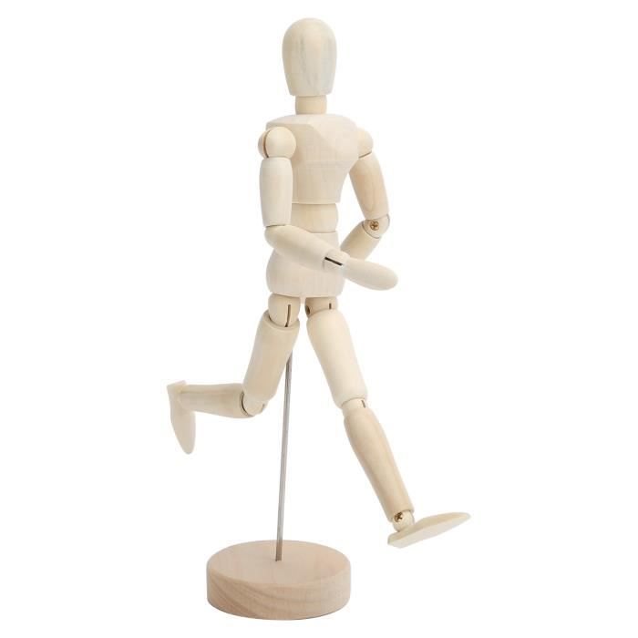 Mannequin Bois Articulé 12 Pouces - Figurine Pour Dessin, Croquis, Sculpture